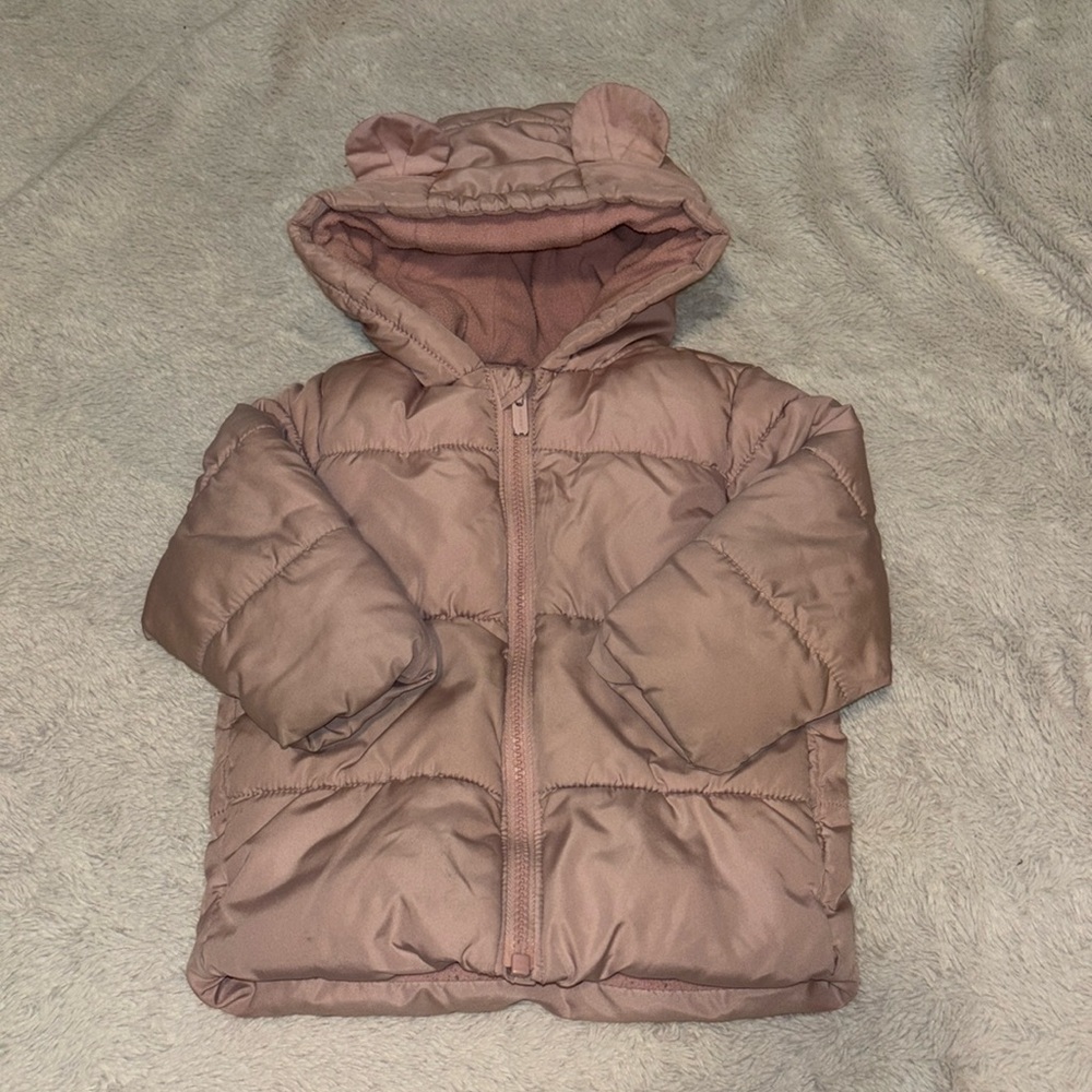 Old navy pink puffer jacket